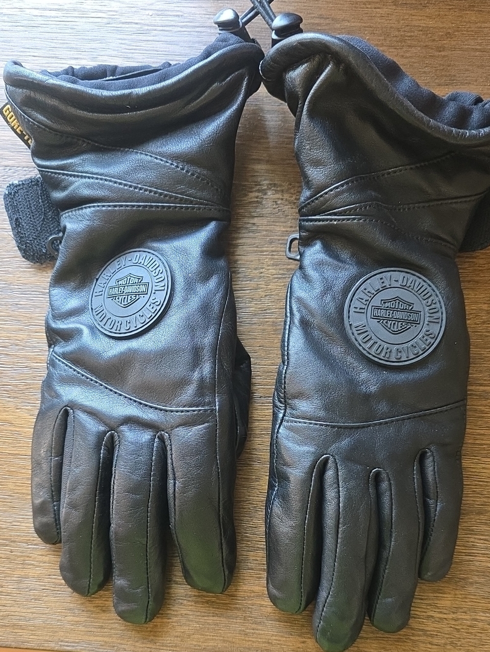 Harley-Davidson Black Leather Motorcycle Gloves - Women's Size Xs